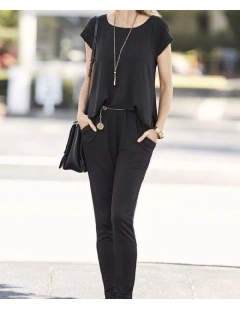 CAbi Playsuit Black Jumpsuit Style 5232